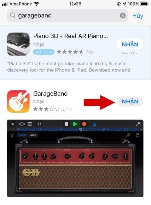 Cài nhạc chuông cho iPhone bằng app GarageBand bước 1